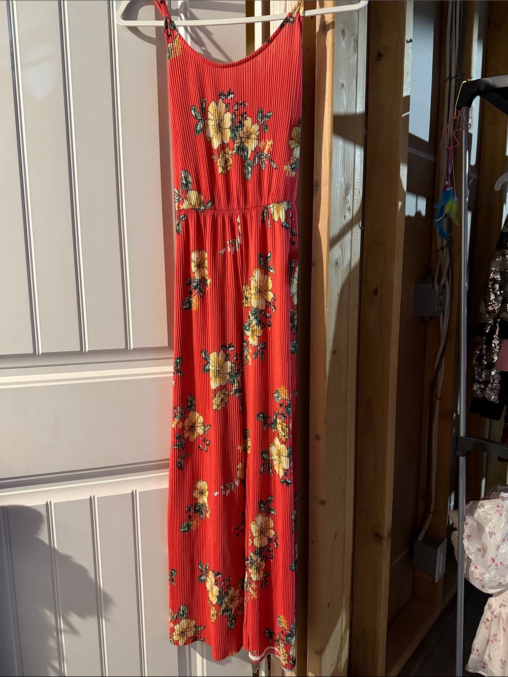 Red Floral Pleated romper